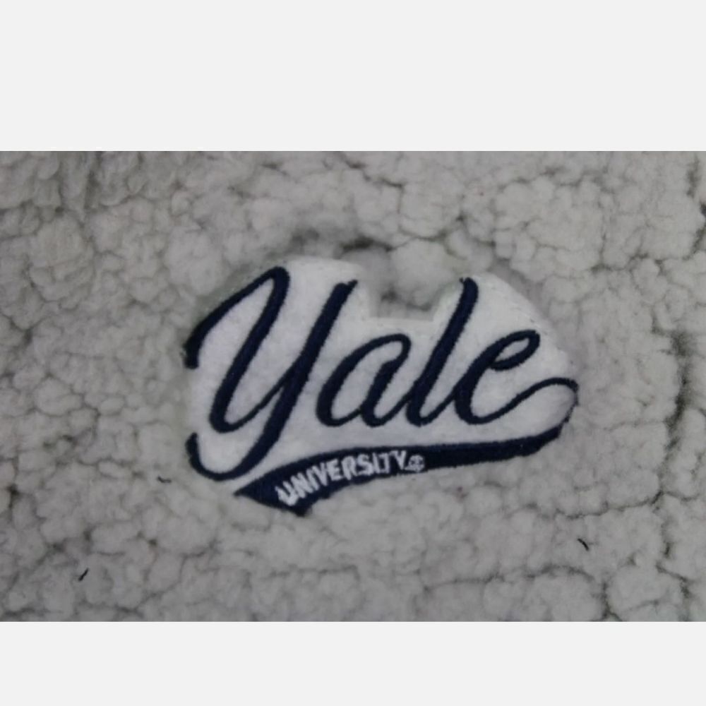 SUMMIT KICKOFF COLLECTION YALE UNIVERSITY SHERPA STRIPE TRIM BOMBER JACKET M NWT - Picture 5 of 6